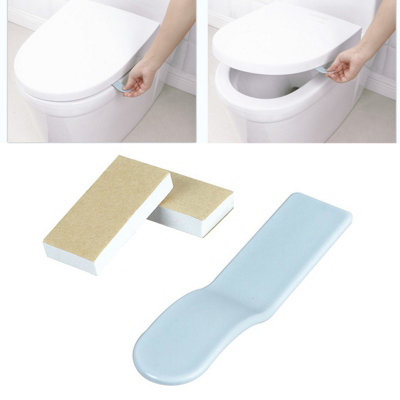 Cute Toilet Lid Lifter:Blue Handle to Prevent Dirty Touch for Home Use