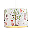 Cute Woodland Animals Round Lamp Shade in Cotton Fabric - Foxes Owls Rabbits