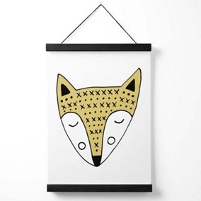 Cute Yellow Fox Scandi Animal Medium Poster with Black Hanger