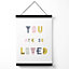 Cute You are So Loved Pink Scandi Quote Medium Poster with Black Hanger