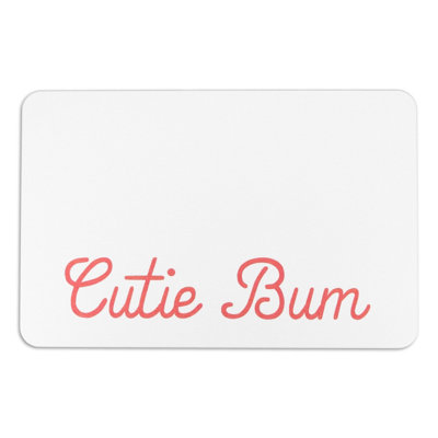 Cutie Bum White Stone Non Slip Bath Mat