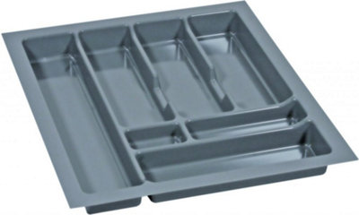 Cutlery tray PRO, grey, 500mm (430mmx490mm)