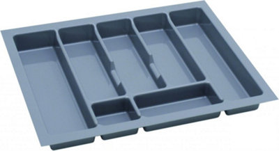 Cutlery tray PRO, grey, 600mm (530mmx490mm)