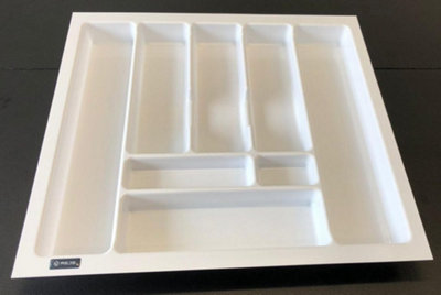 Cutlery tray PRO, white, 600mm (530mmx490mm)