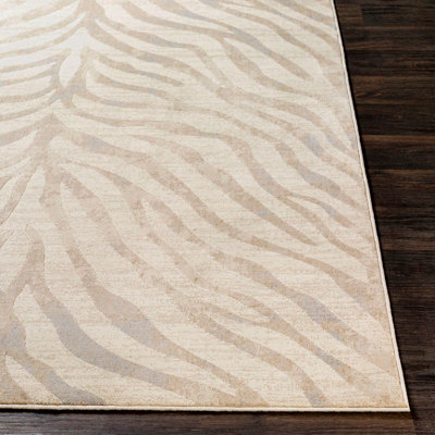 CYBELE Scandi Boho Zebra Light Grey Area Rug 160 x 220 cm