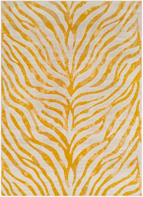CYBELE Scandi Boho Zebra Mustard Area Rug 160 x 220 cm