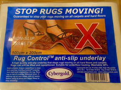 CyberGold Rug Control Anti Slip Underlay - Stop Rug/Runner Movement ...