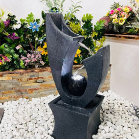 Cygnet Cascade Solar Powered Water Feature With Cover