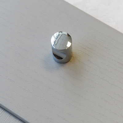 Cylinder Polished Chrome Cabinet Knob