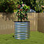 Cylindric Metal Raised Garden Beds Bottomless Galvanized Raised Planter Box kit for Planting Plants Vegetables D 80cm