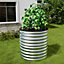 Cylindric Metal Raised Garden Beds Bottomless Galvanized Raised Planter Box kit for Planting Plants Vegetables D 80cm