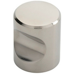 Cylindrical Cupboard Door Knob 25mm Diameter Polished Stainless Steel Handle
