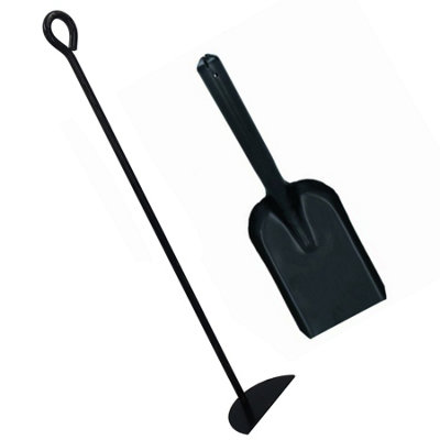 L Ash Rake Scraper With Shovel & Heat Resistant Gloves - Fireplace Tool Set For Wood Burner, Coal, BBQ - View #9