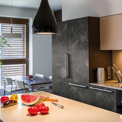 D-C-Fix Avellino Dark Grey Granite Marble (8341) Self-adhesive Furniture Wrap Vinyl (W)67.5cm (L)1m - 4