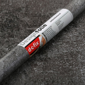 D-C-Fix Avellino Dark Grey Granite Marble Self-adhesive Furniture Wrap (L)15m (W)675mm