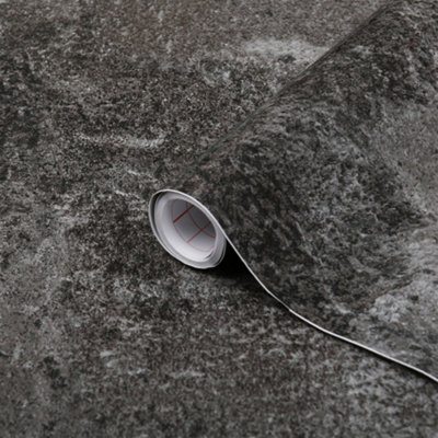 D-C-Fix Avellino Dark Grey Granite Marble Self-adhesive Furniture Wrap (L)15m (W)675mm