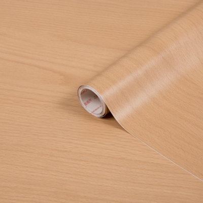 D-C-Fix Beech Wood Self-adhesive Furniture Wrap (L)15m (W)675mm