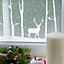 d-c-fix Birch Woods Stags Premium Static Cling Christmas Window Film Border for Décor 1.5m(L) 20cm(W)