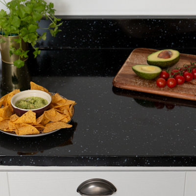 d-c-fix Black Granite Quartz 90cm x 2.1m Self-adhesive Vinyl Wrap for ...