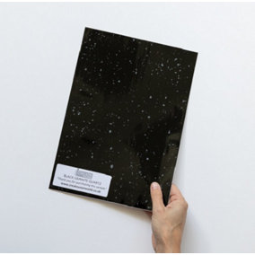 d-c-fix Black Granite Quartz Self Adhesive Vinyl Wrap Film for Kitchen Doors and Worktops A4 Sample 297mm(L) 210mm(W)