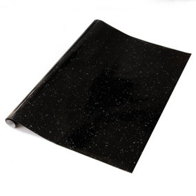 d-c-fix Black Granite Quartz Self Adhesive Vinyl Wrap Film for Kitchen Worktops and Furniture 10m(L) 67.5cm(W)