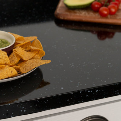 d-c-fix Black Granite Quartz Self Adhesive Vinyl Wrap Film for Kitchen Worktops and Furniture 2.1m(L) 90cm(W) - 4
