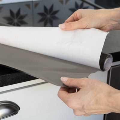 d-c-fix Black Slate Matt Self Adhesive Vinyl Wrap Film for Kitchen ...