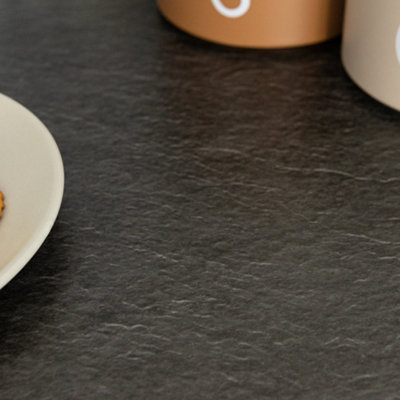 d-c-fix Black Slate Matt Self Adhesive Vinyl Wrap Film for Kitchen Worktops and Furniture 2m(L) 67.5cm(W) - 7