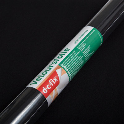 D-C-Fix Black Velour Baize (1810) Sticky Backed Vinyl (L)500cm (W)90cm