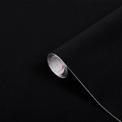 D-C-Fix Black Velour Baize (1810) Sticky Backed Vinyl (L)500cm (W)90cm