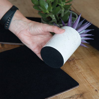 D-C-Fix Black Velour Baize (1810) Sticky Backed Vinyl (L)500cm (W)90cm - 4