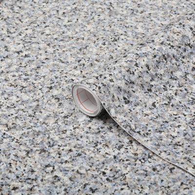 D-c-fix Blue/Grey Porrinho Marble (5404) Sticky Back Furniture Wrap (L)5m (W)90cm