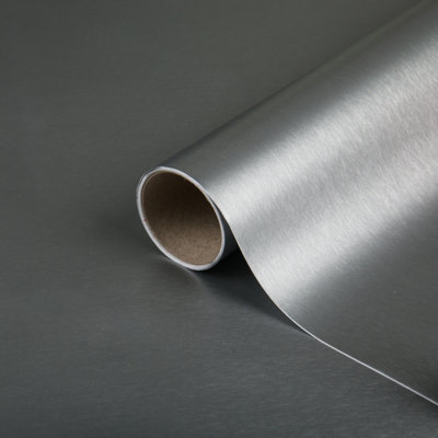 d-c-fix Brushed Steel Metal Self Adhesive Sticky Back Plastic Vinyl 1m ...