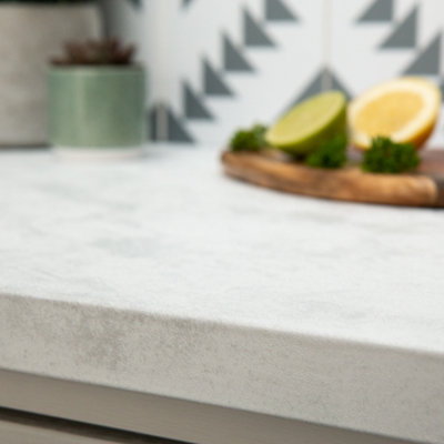 d-c-fix Concrete White Self Adhesive Vinyl Wrap Film for Kitchen Worktops and Furniture 1m(L) 67.5cm(W)