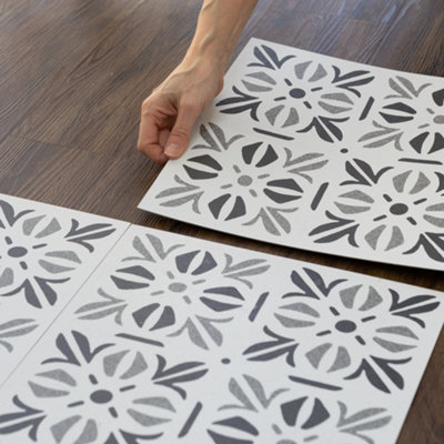 d-c-fix Cubia Pattern Self Adhesive Vinyl Floor Tiles Pack of 11 (1sqm)