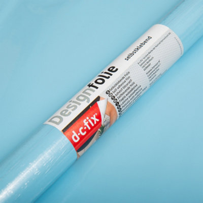 D-c-fix Gloss Aqua (8170) RAL 5012 Sticky Back Furniture Wrap (L)200cm (W)67.5cm