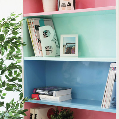D-c-fix Gloss Aqua (8170) RAL 5012 Sticky Back Furniture Wrap (L)200cm (W)67.5cm - 3
