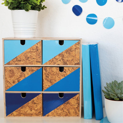 D-c-fix Gloss Aqua (8170) RAL 5012 Sticky Back Furniture Wrap (L)200cm (W)67.5cm - 5