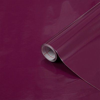 D-c-fix Gloss Berry (0673) RAL 4004 Sticky Back Furniture Wrap (L)200cm (W)45cm