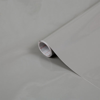 D-c-fix Gloss Grey (8146) RAL 7042 Sticky Back Furniture Wrap (L)200cm (W)67.5cm