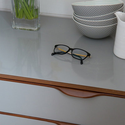 D-c-fix Gloss Grey (8146) RAL 7042 Sticky Back Furniture Wrap (L)200cm (W)67.5cm - 5
