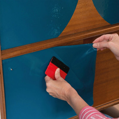 D-c-fix Gloss Petrol (8168) RAL 5009 Sticky Back Furniture Wrap (L)200cm (W)67.5cm - 8
