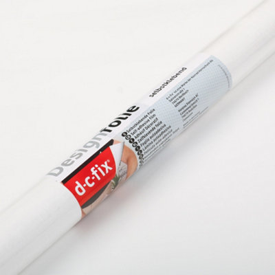 D-c-fix Gloss White (5145) RAL 9016 Sticky Back Furniture Wrap (L)15m (W)90cm