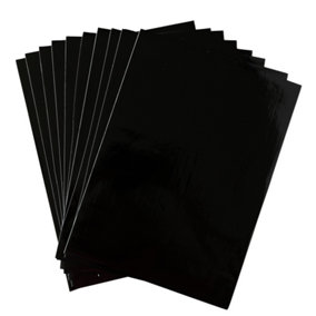 d-c-fix Glossy Black Self Adhesive Vinyl A4 Craft Pack (10 sheets)