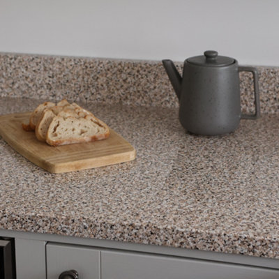 d-c-fix Granite Beige Self Adhesive Vinyl Wrap Film for Kitchen Worktops and Furniture 10m(L) 67.5cm(W) - 3