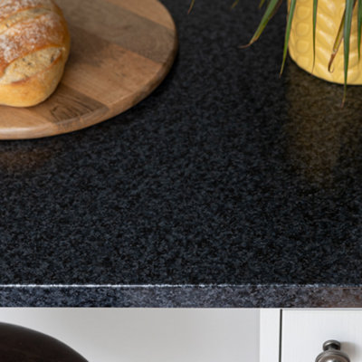 d-c-fix Granite Black Self Adhesive Vinyl Wrap Film for Kitchen Worktops and Furniture 1m(L) 67.5cm(W)