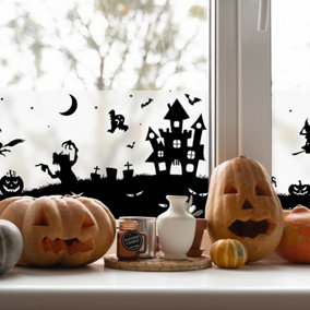 d-c-fix Halloween Spooky Premium Static Cling Window Film Border for Décor 1.5m(L) 20cm(W)