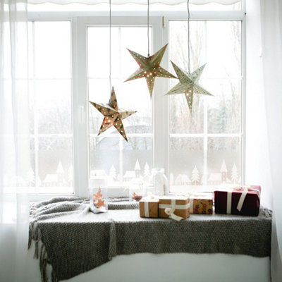 d-c-fix Homes Premium Static Cling Christmas Window Film Border for Décor 1.5m(L) 20cm(W)