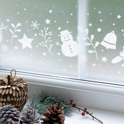 d-c-fix Joy Premium Static Cling Christmas Window Film Border for Décor 1.5m(L) 20cm(W)