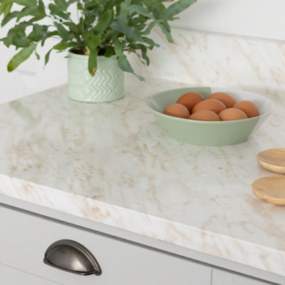 d-c-fix Marble Carrara Beige Self Adhesive Vinyl Wrap Film for Kitchen Worktops and Furniture 5m(L) 67.5cm(W)